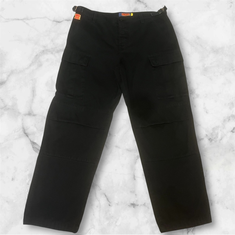 EMPYRE Cargo Pants Mens 30 Relaxed Black Skater Adjustable Waist Button‎ Fly